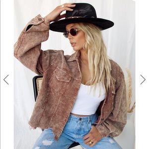 Not Your Boyfriend's Chocolate Corduroy Jacket